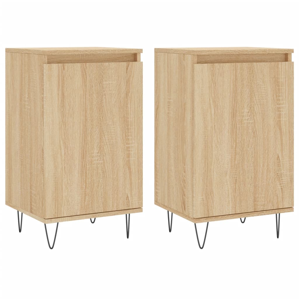 vidaXL Sideboards 2 pcs Sonoma Oak 40x35x70 cm Engineered Wood 2