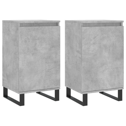 vidaXL Sideboards 2 pcs Concrete Grey 40x35x70 cm Engineered Wood 2