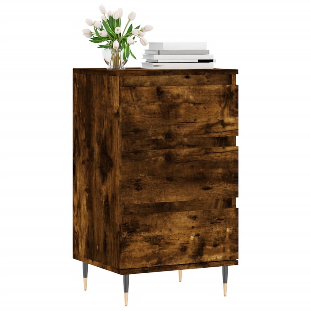 vidaXL Sideboard Smoked Oak 40x35x70 cm Engineered Wood 3