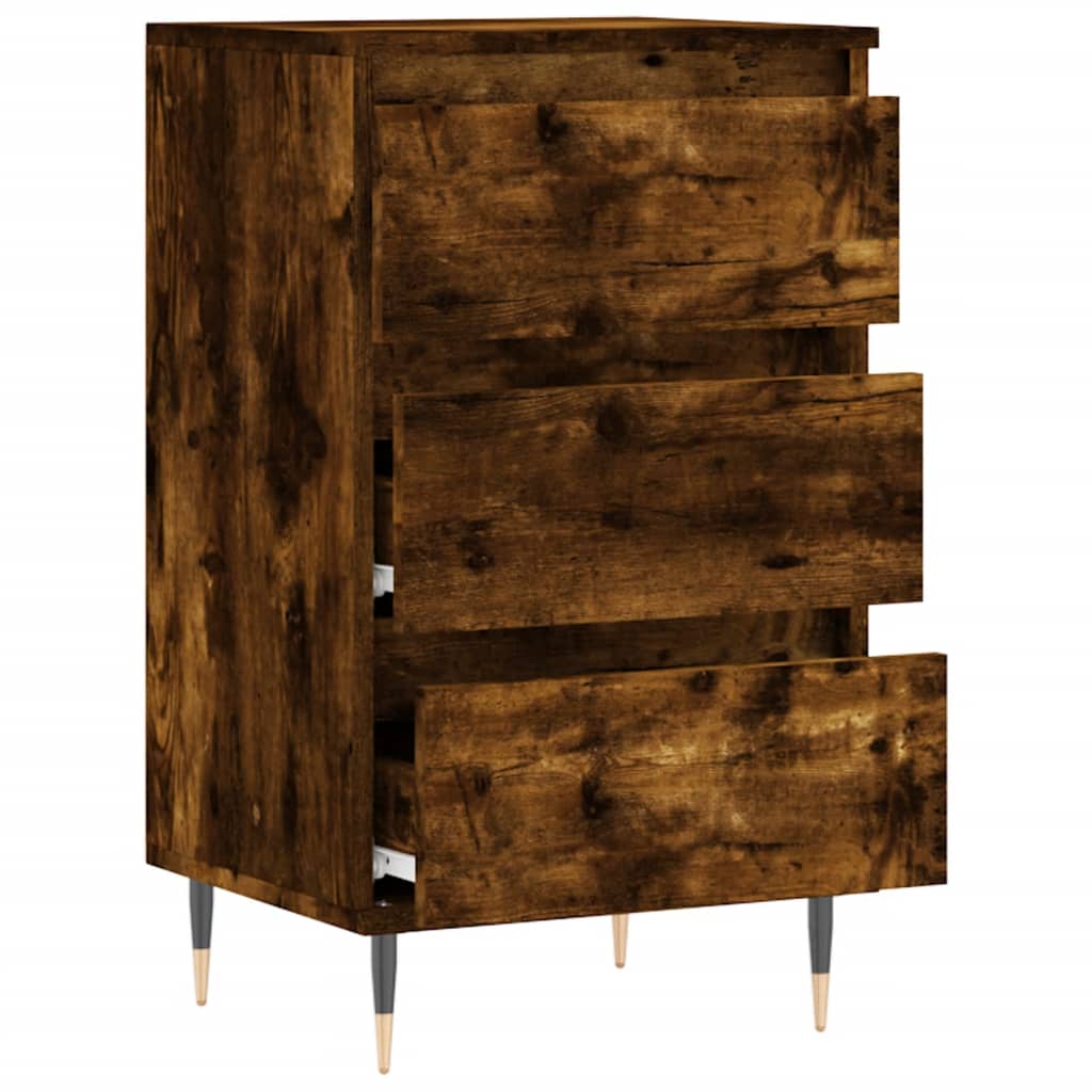 vidaXL Sideboard Smoked Oak 40x35x70 cm Engineered Wood 6