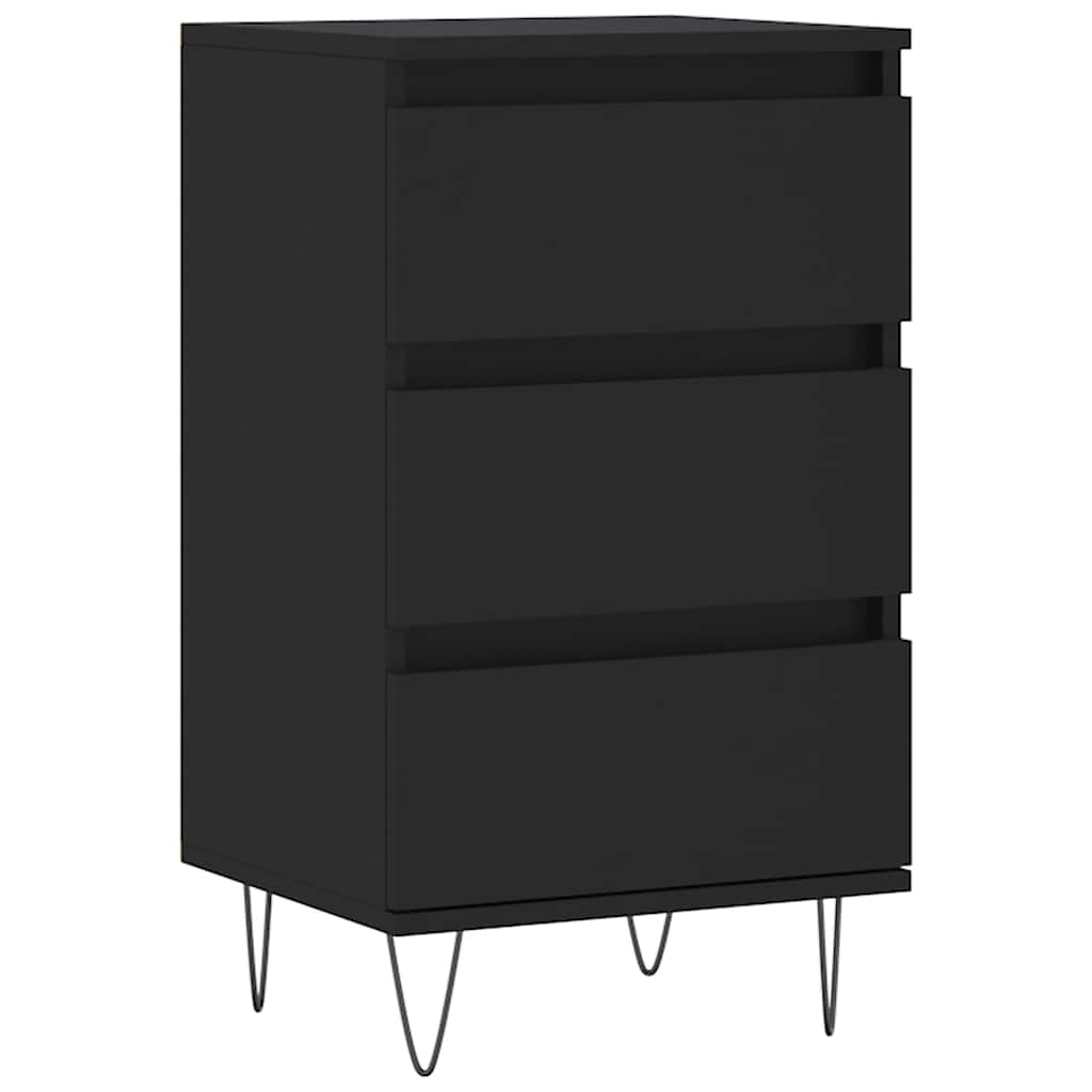 vidaXL Sideboard Black 40x35x70 cm Engineered Wood 2