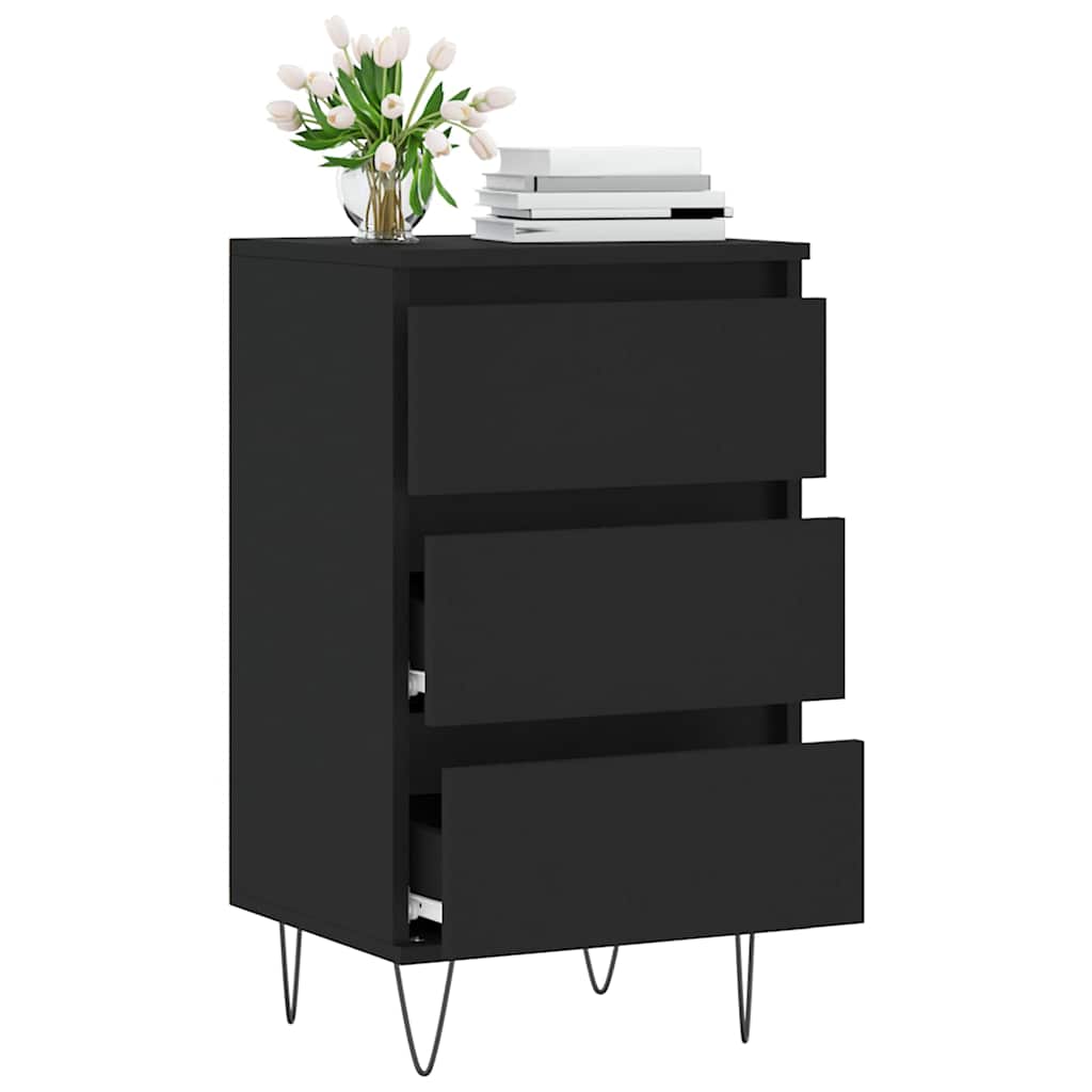 vidaXL Sideboard Black 40x35x70 cm Engineered Wood 3