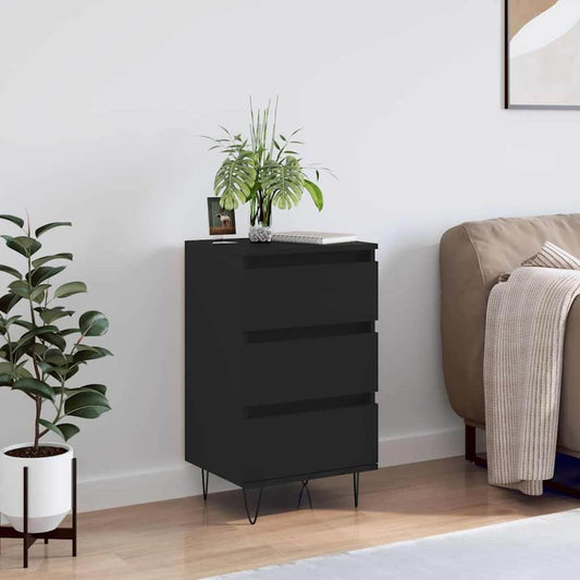 Sideboard 40x35x70 cm Engineered Wood Black