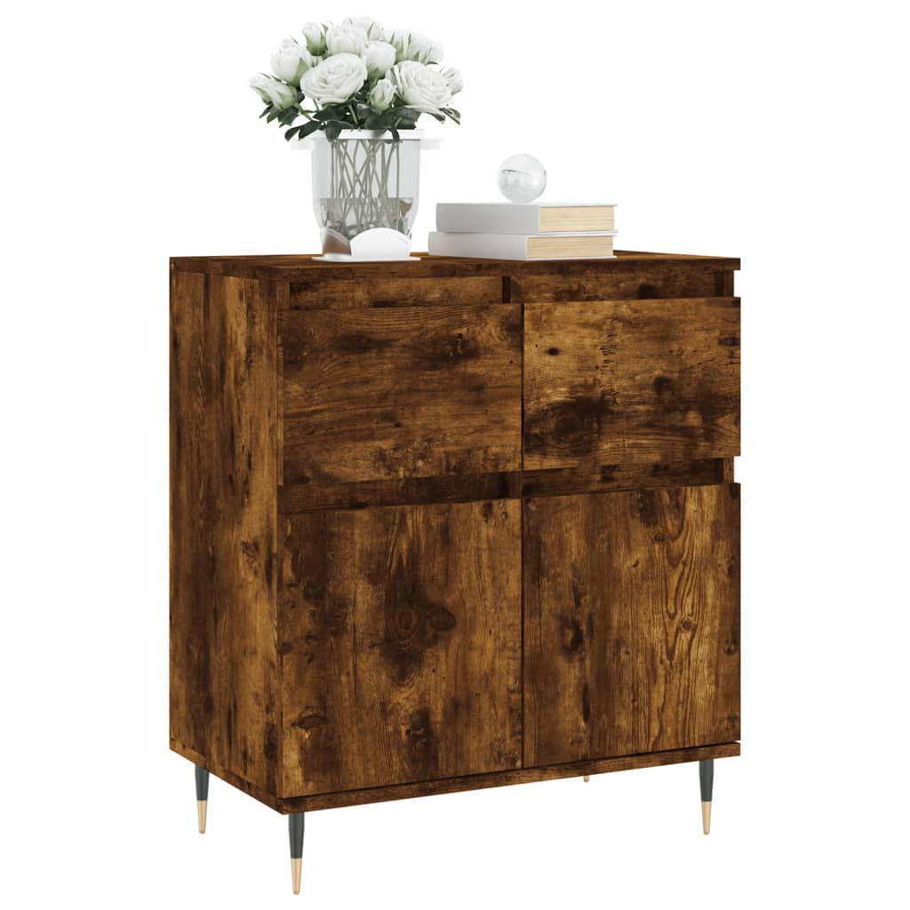 vidaXL Sideboard Smoked Oak 60x35x70 cm Engineered Wood 3