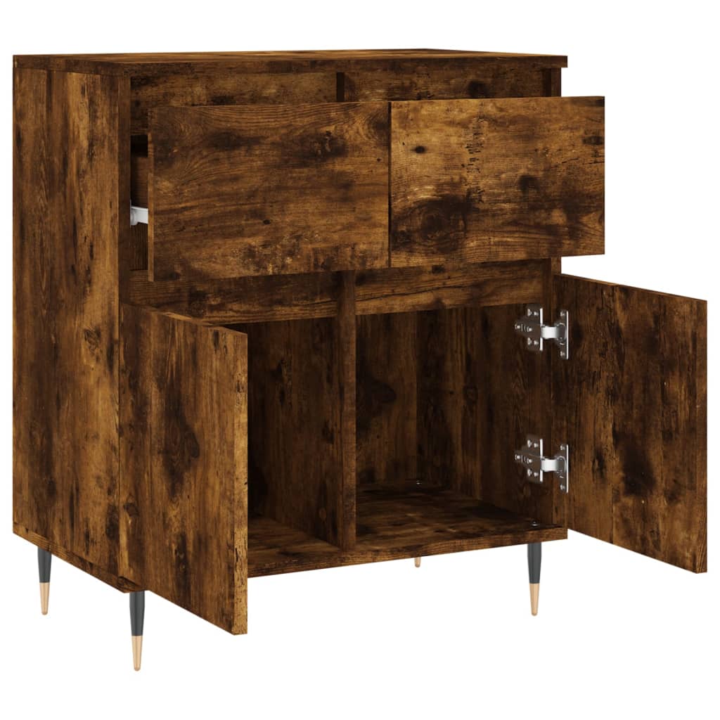 vidaXL Sideboard Smoked Oak 60x35x70 cm Engineered Wood 6