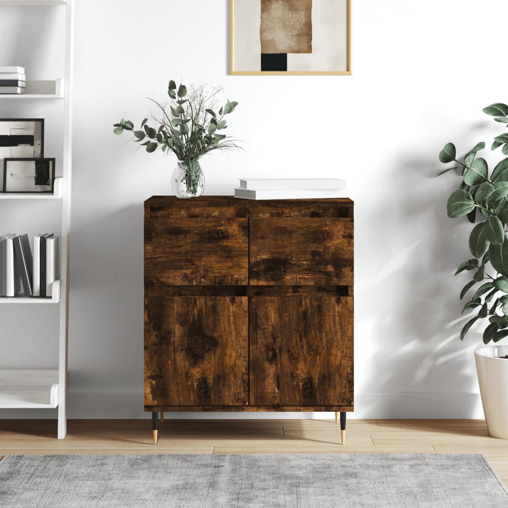 vidaXL Sideboard Smoked Oak 60x35x70 cm Engineered Wood 1