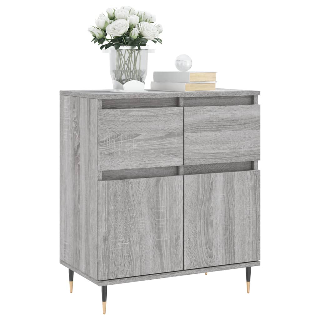 vidaXL Sideboard Grey Sonoma 60x35x70 cm Engineered Wood 3