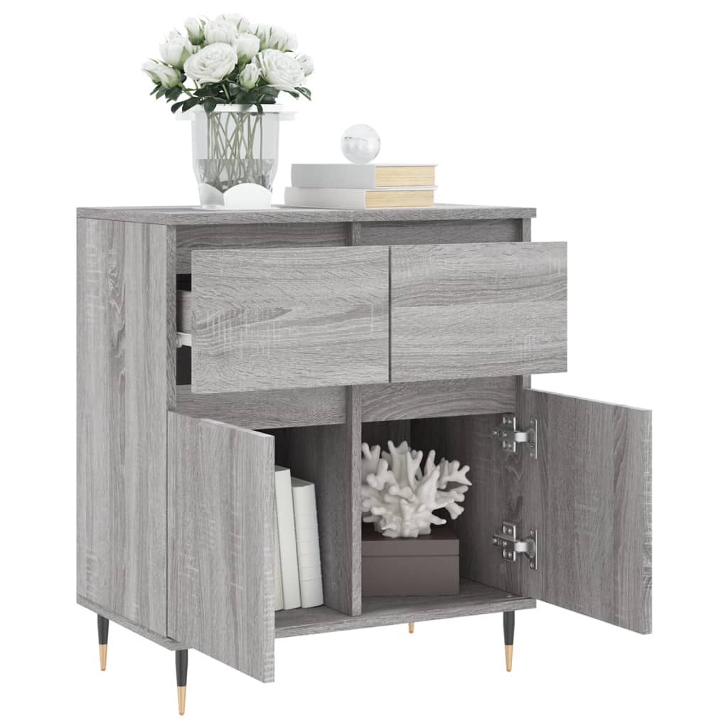 vidaXL Sideboard Grey Sonoma 60x35x70 cm Engineered Wood 4
