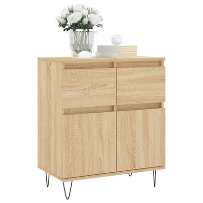 vidaXL Sideboard Sonoma Oak 60x35x70 cm Engineered Wood 3