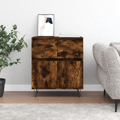 vidaXL Sideboard Smoked Oak 60x35x70 cm Engineered Wood 1