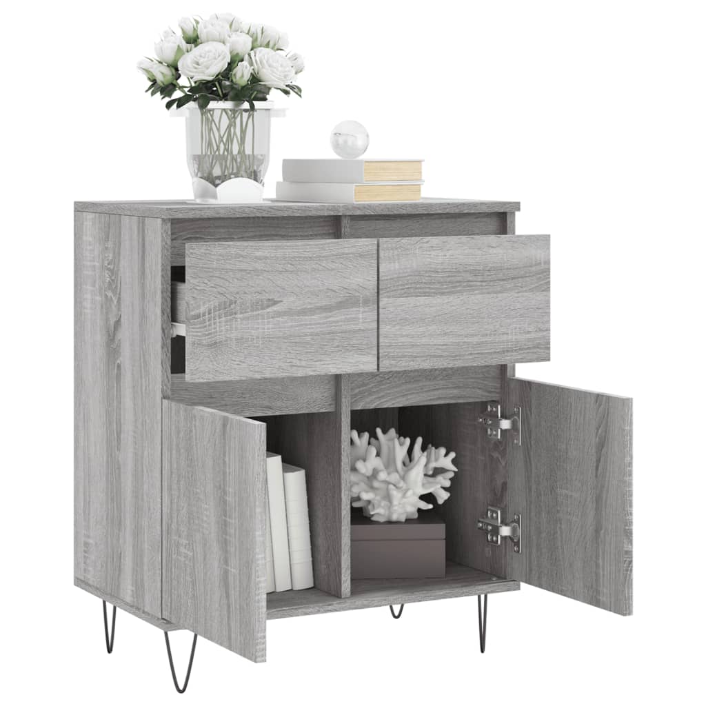 vidaXL Sideboard Grey Sonoma 60x35x70 cm Engineered Wood 4