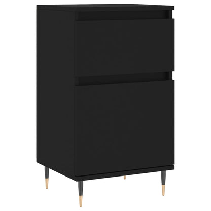 vidaXL Sideboards 2 pcs Black 40x35x70 cm Engineered Wood 5