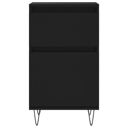 vidaXL Sideboards 2 pcs Black 40x35x70 cm Engineered Wood 6