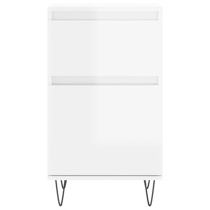 vidaXL Sideboards 2 pcs High Gloss White 40x35x70 cm Engineered Wood 6