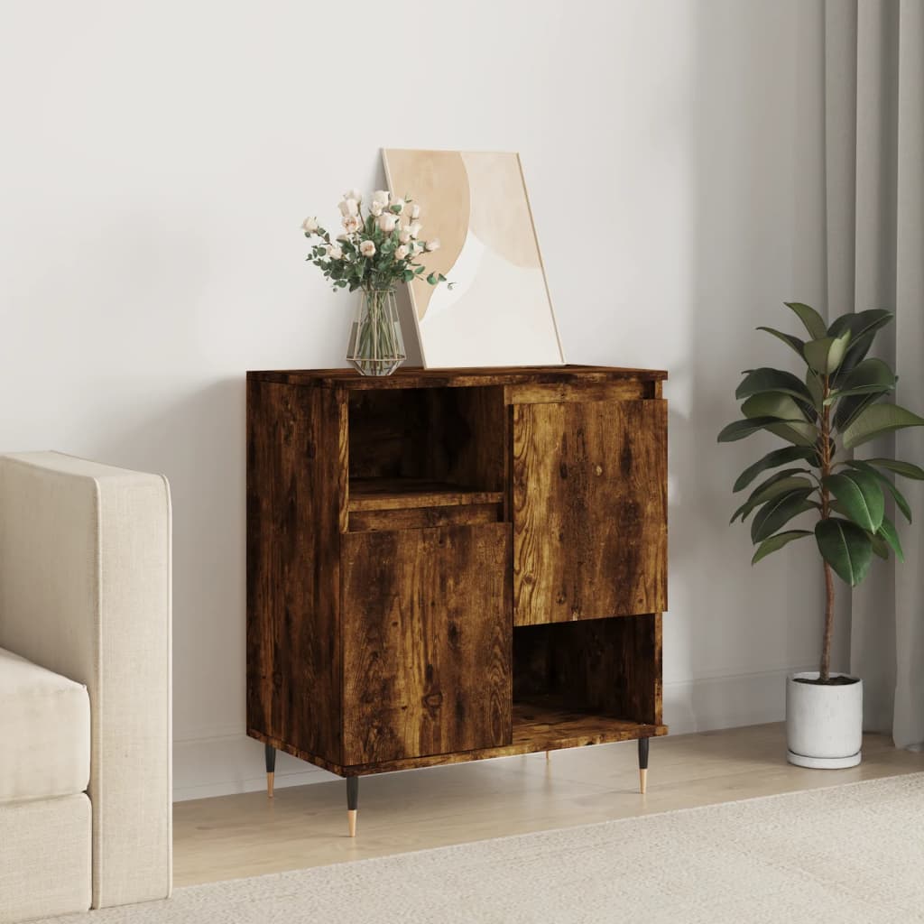 vidaXL Sideboard Smoked Oak 60x35x70 cm Engineered Wood 1