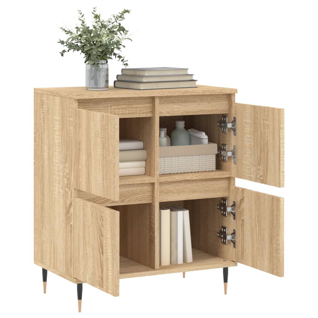 vidaXL Sideboard Sonoma Oak 60x35x70 cm Engineered Wood 4