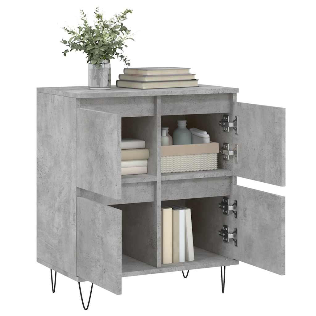 vidaXL Sideboard Concrete Grey 60x35x70 cm Engineered Wood 4