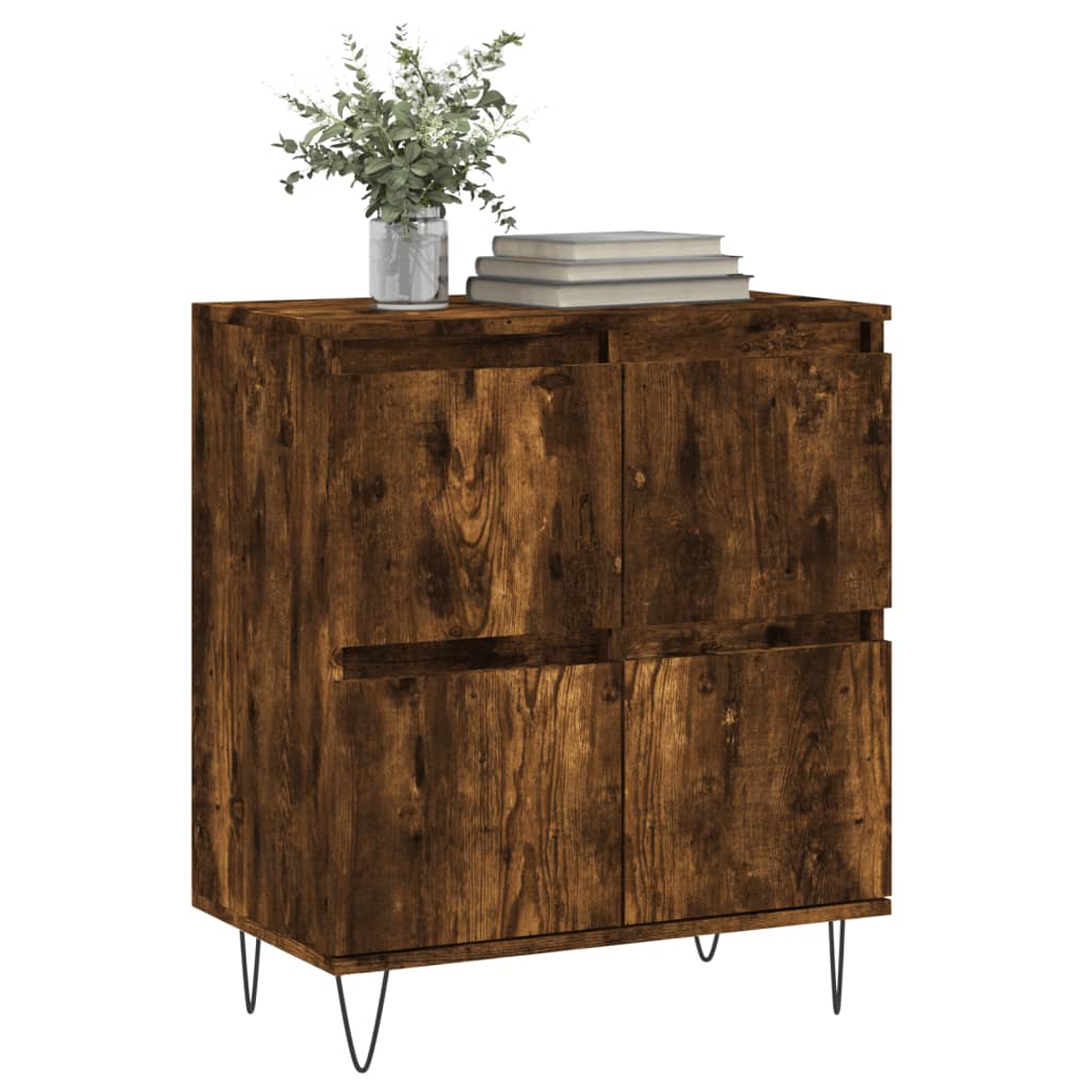 vidaXL Sideboard Smoked Oak 60x35x70 cm Engineered Wood 3