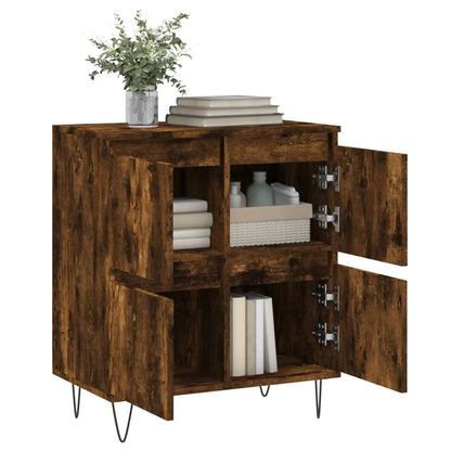 vidaXL Sideboard Smoked Oak 60x35x70 cm Engineered Wood 4