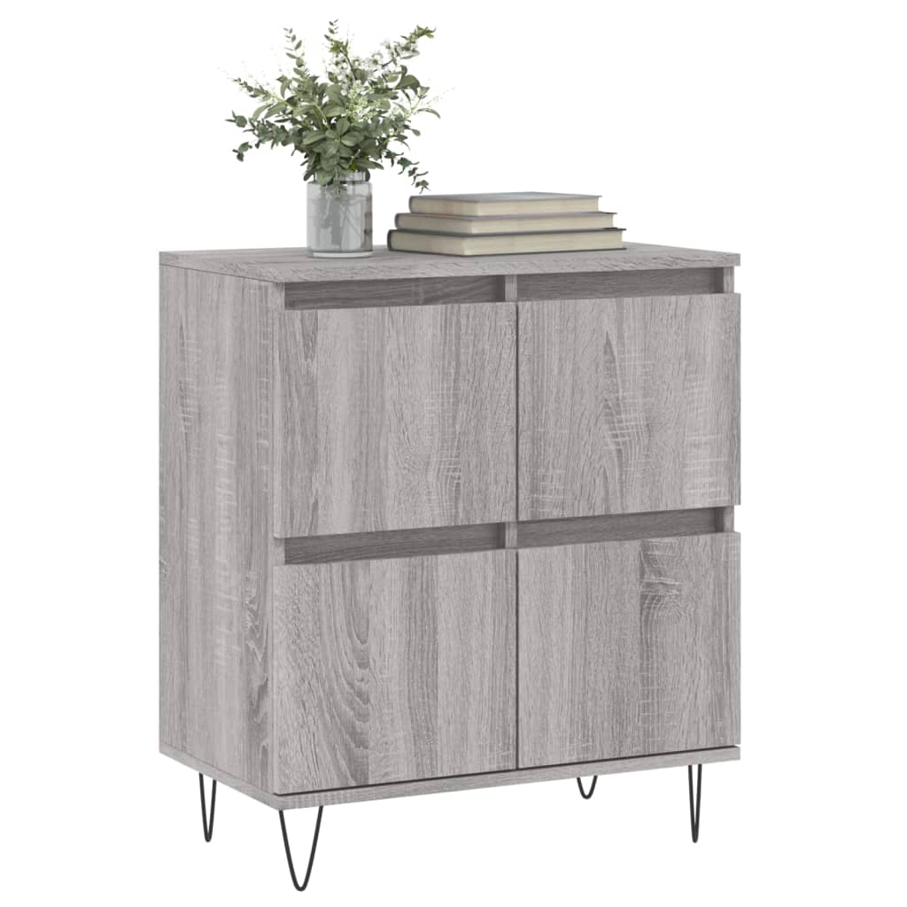 vidaXL Sideboard Grey Sonoma 60x35x70 cm Engineered Wood 3