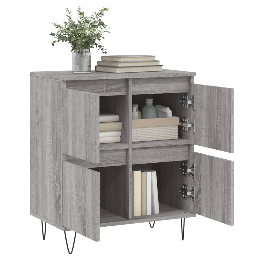 vidaXL Sideboard Grey Sonoma 60x35x70 cm Engineered Wood 4
