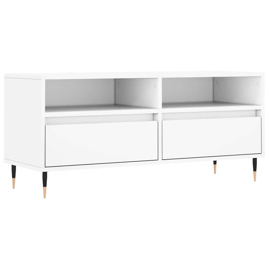 vidaXL TV Cabinet White 100x34.5x44.5 cm Engineered Wood 2