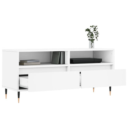 vidaXL TV Cabinet White 100x34.5x44.5 cm Engineered Wood 4