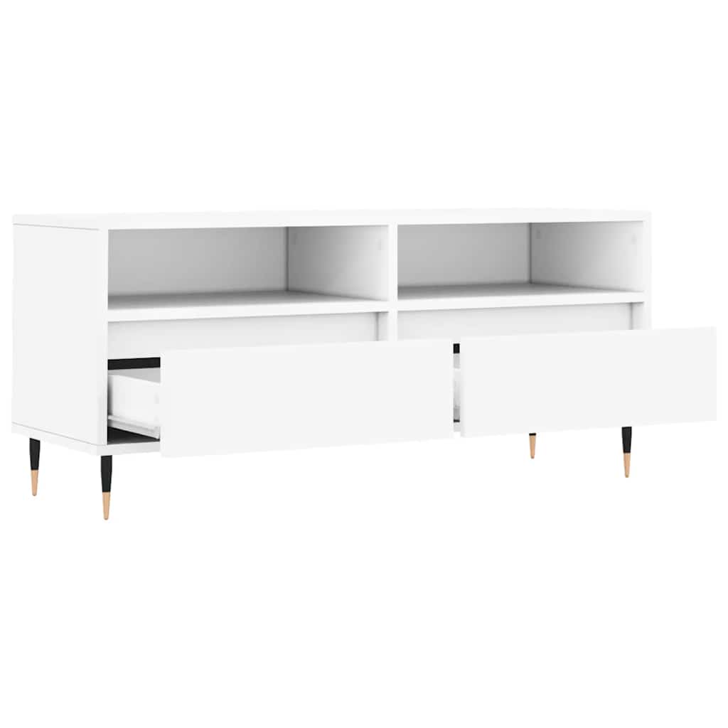 vidaXL TV Cabinet White 100x34.5x44.5 cm Engineered Wood 6