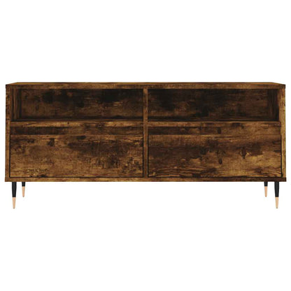vidaXL TV Cabinet Smoked Oak 100x34.5x44.5 cm Engineered Wood 5