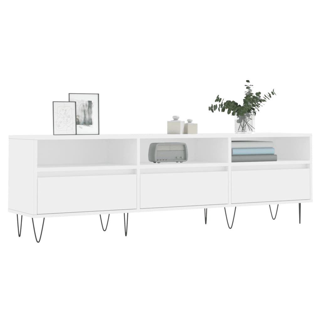vidaXL TV Cabinet White 150x30x44.5 cm Engineered Wood 3