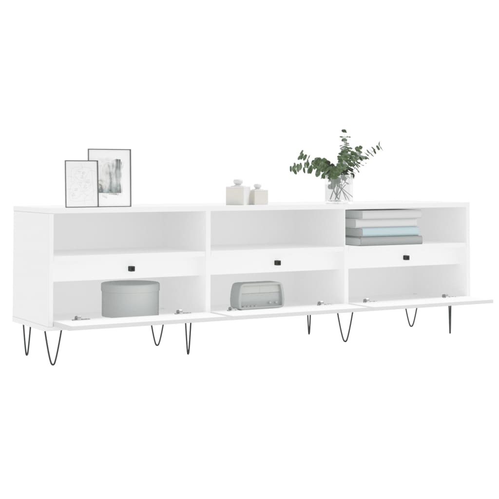 vidaXL TV Cabinet White 150x30x44.5 cm Engineered Wood 4