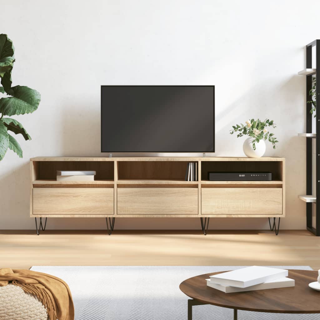 TV Cabinet 150x30x44,5 cm Engineered Wood Sonoma oak