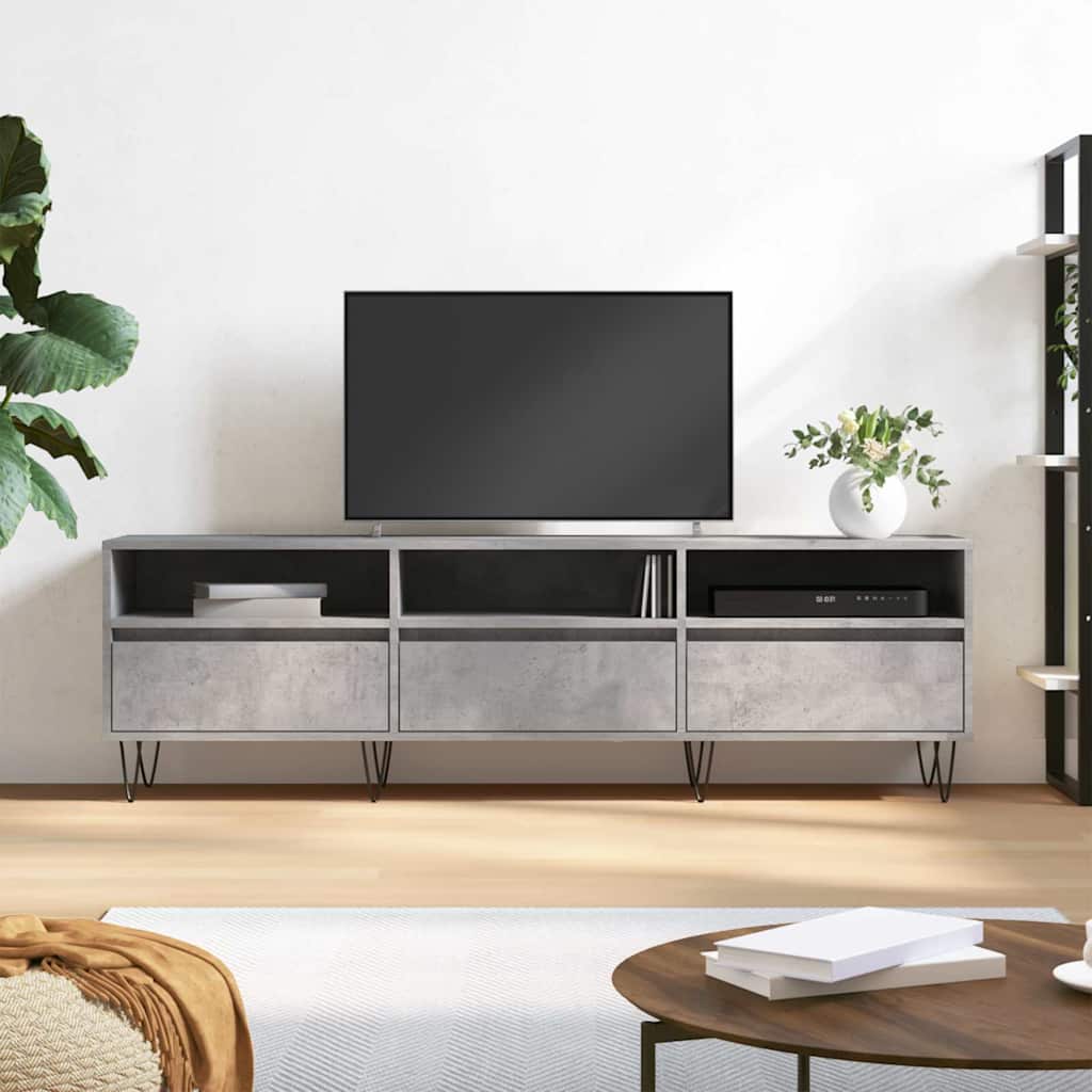TV Cabinet 150x30x44,5 cm Engineered Wood Concrete grey