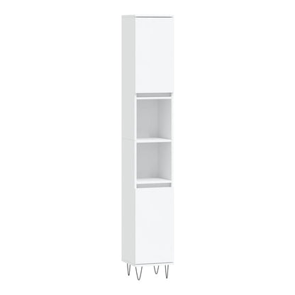 Bathroom Cabinet 30x30x190 cm Engineered Wood White