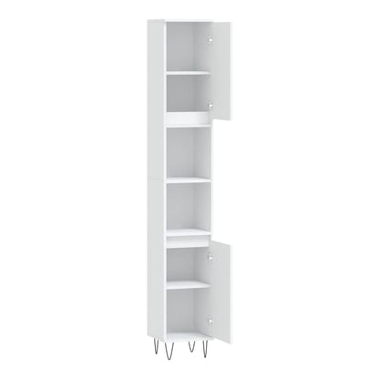 Bathroom Cabinet 30x30x190 cm Engineered Wood White