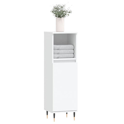 vidaXL Bathroom Cabinet White 30x30x100 cm Engineered Wood 3