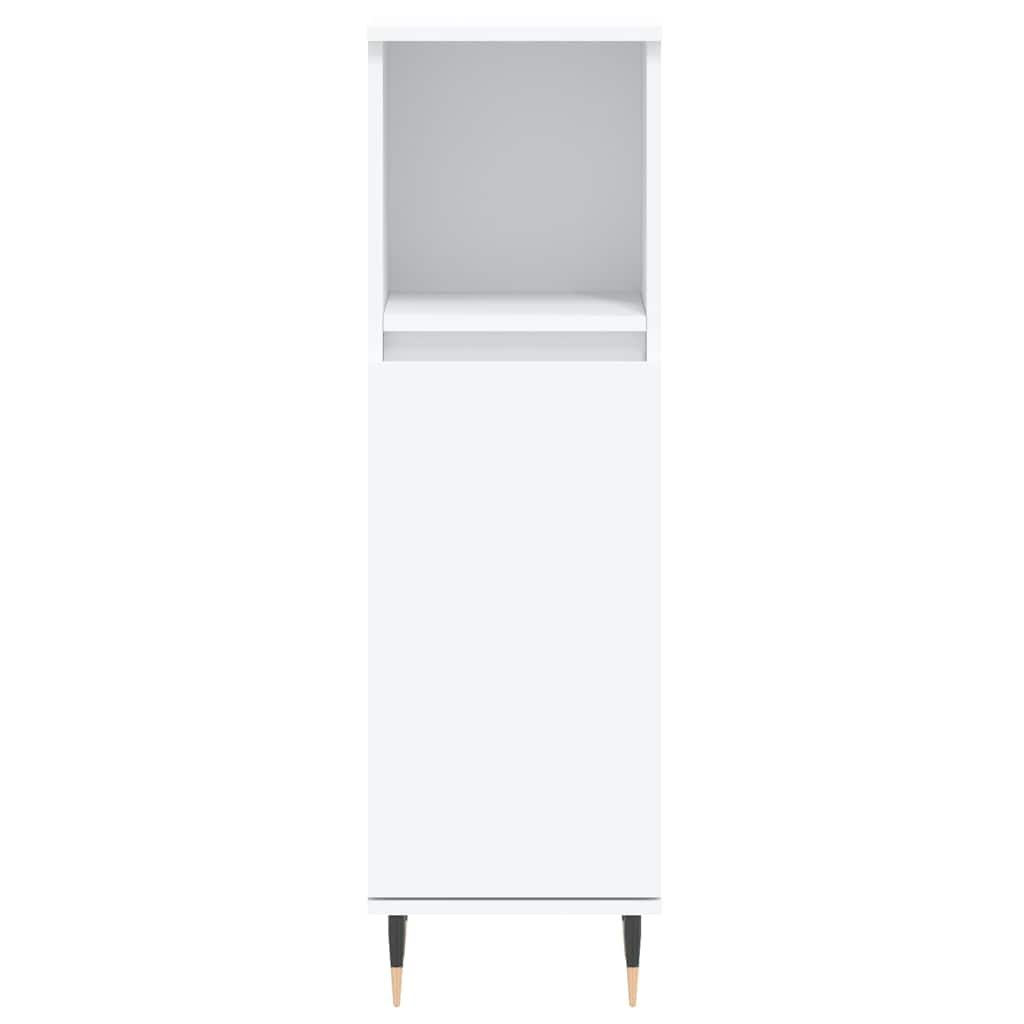 vidaXL Bathroom Cabinet White 30x30x100 cm Engineered Wood 5