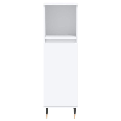 vidaXL Bathroom Cabinet White 30x30x100 cm Engineered Wood 5