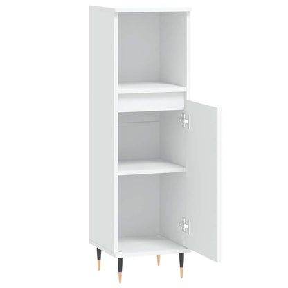 vidaXL Bathroom Cabinet White 30x30x100 cm Engineered Wood 6