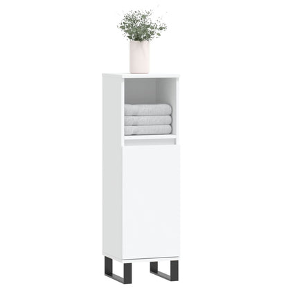 vidaXL Bathroom Cabinet White 30x30x100 cm Engineered Wood 3