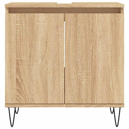 vidaXL Bathroom Cabinet Sonoma Oak 58x33x60 cm Engineered Wood 4