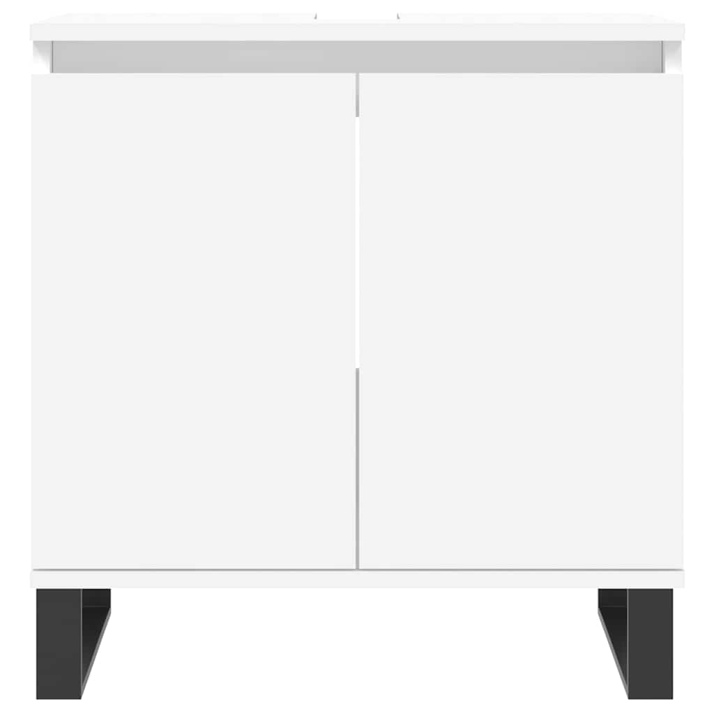 vidaXL Bathroom Cabinet White 58x33x60 cm Engineered Wood 4