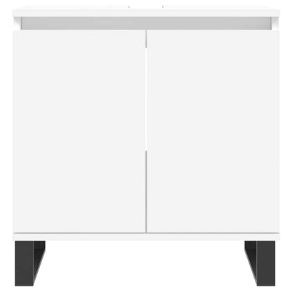 vidaXL Bathroom Cabinet White 58x33x60 cm Engineered Wood 4