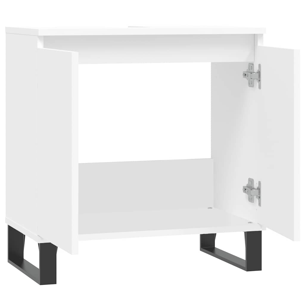 vidaXL Bathroom Cabinet White 58x33x60 cm Engineered Wood 5