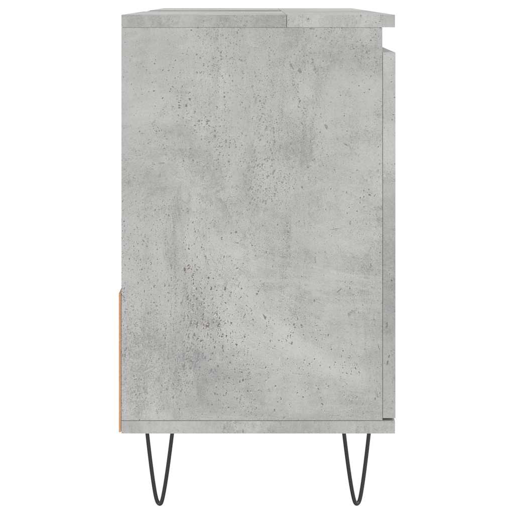 vidaXL Bathroom Cabinet Concrete Grey 65x33x60 cm Engineered Wood 6
