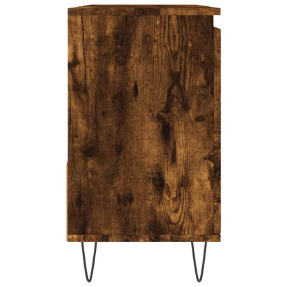vidaXL Bathroom Cabinet Smoked Oak 65x33x60 cm Engineered Wood 6