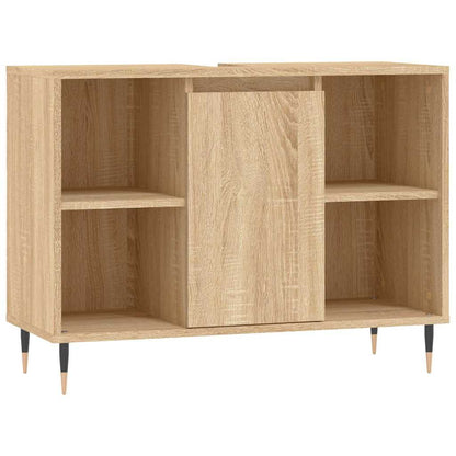 vidaXL Bathroom Cabinet Sonoma Oak 80x33x60 cm Engineered Wood 2