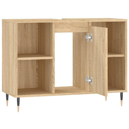 vidaXL Bathroom Cabinet Sonoma Oak 80x33x60 cm Engineered Wood 5