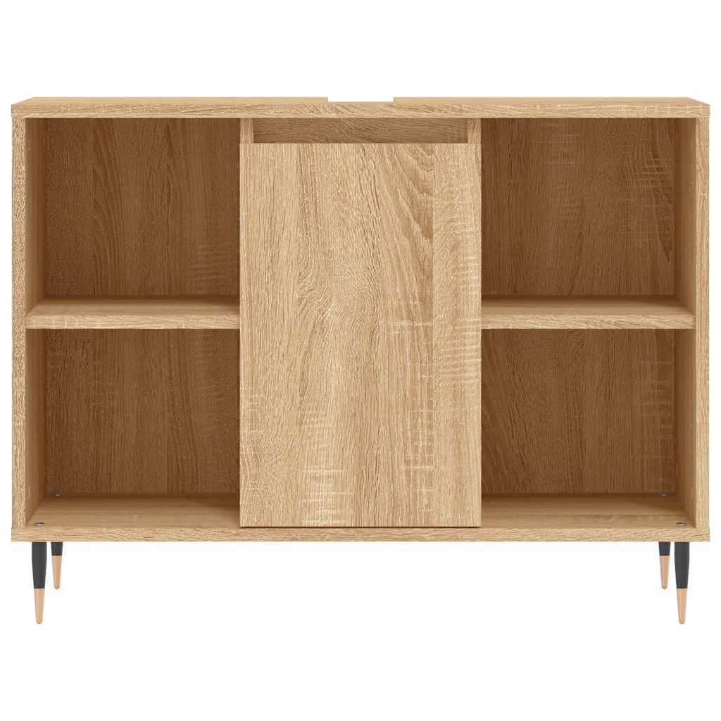 vidaXL Bathroom Cabinet Sonoma Oak 80x33x60 cm Engineered Wood 6