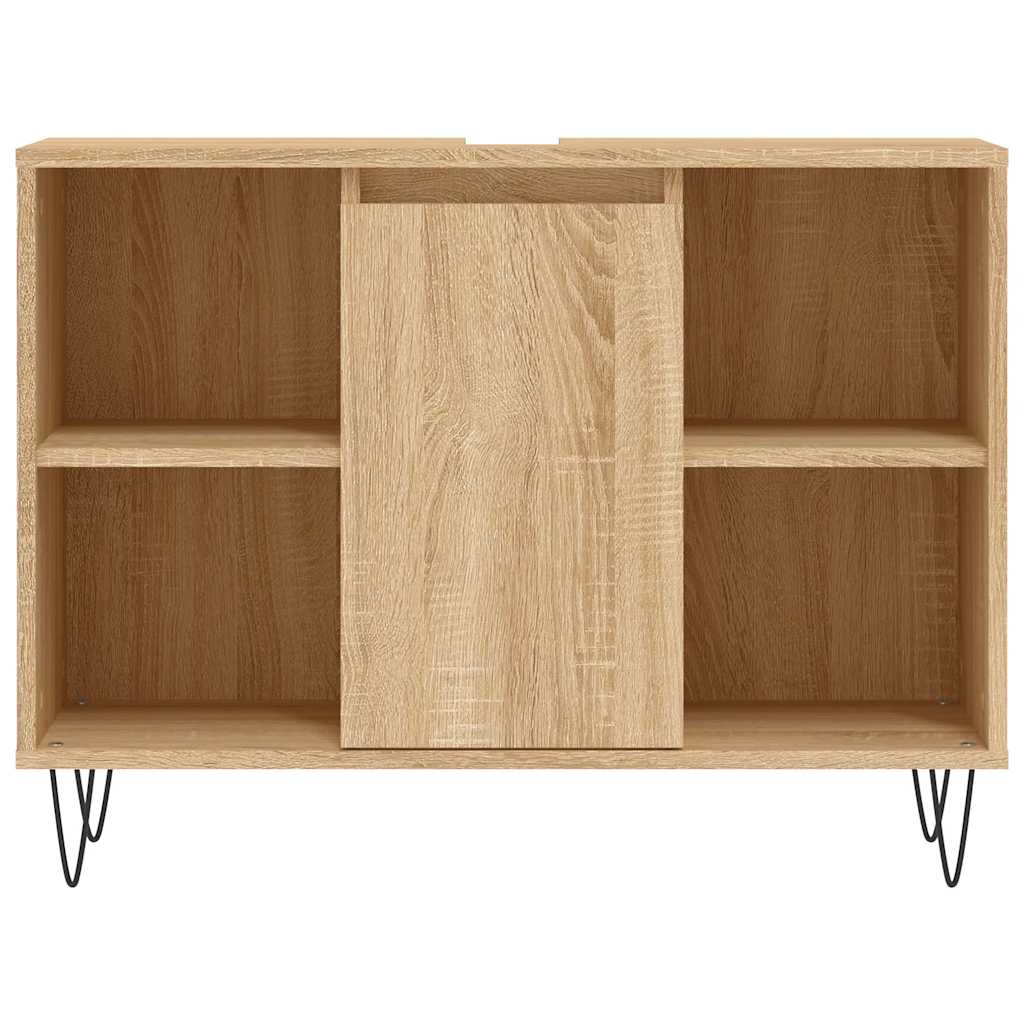 vidaXL Bathroom Cabinet Sonoma Oak 80x33x60 cm Engineered Wood 5